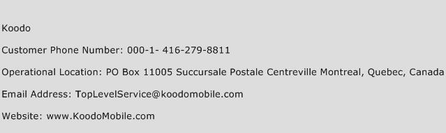 Koodo Phone Number Customer Service