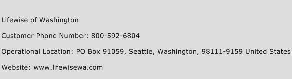 Lifewise of Washington Phone Number Customer Service