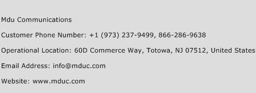 MDU Communications Phone Number Customer Service