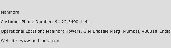 Mahindra Phone Number Customer Service