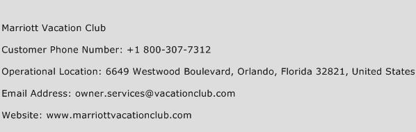 Marriott Vacation Club Phone Number Customer Service