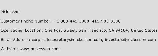 Mckesson Phone Number Customer Service