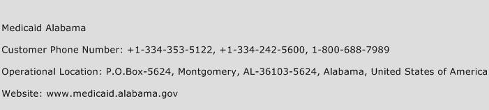 Medicaid Alabama Phone Number Customer Service