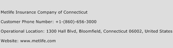 Metlife Insurance Company of Connecticut Phone Number Customer Service