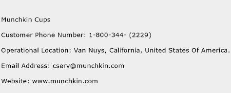 Munchkin Cups Phone Number Customer Service