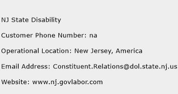 NJ State Disability Phone Number Customer Service