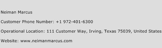Neiman Marcus Phone Number Customer Service