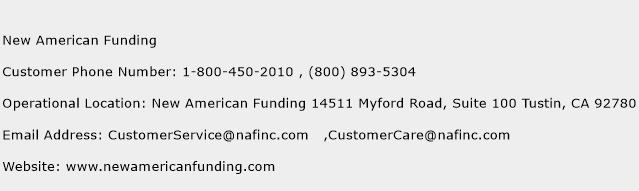 New American Funding Phone Number Customer Service