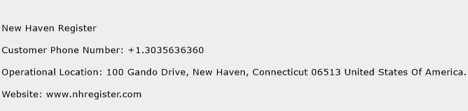 New Haven Register Phone Number Customer Service