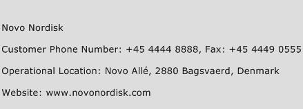 Novo Nordisk Phone Number Customer Service