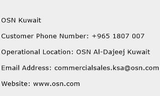 OSN Kuwait Phone Number Customer Service