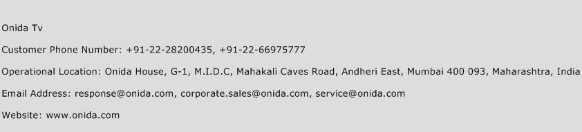 Onida Tv Phone Number Customer Service