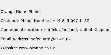Orange Home Phone Phone Number Customer Service