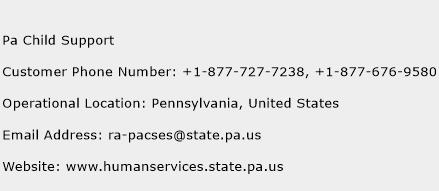 Pa Child Support Phone Number Customer Service