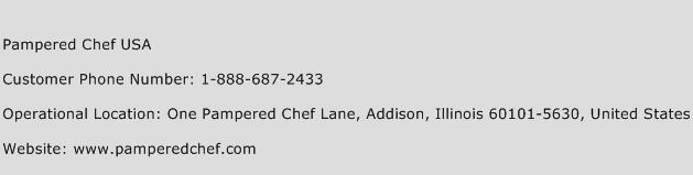 Pampered Chef USA Phone Number Customer Service