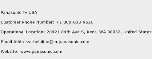 Panasonic Tv USA Phone Number Customer Service