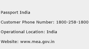 Passport India Phone Number Customer Service