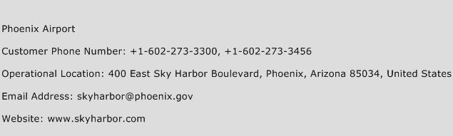 Phoenix Airport Phone Number Customer Service