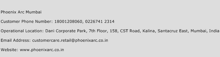 Phoenix Arc Mumbai Phone Number Customer Service