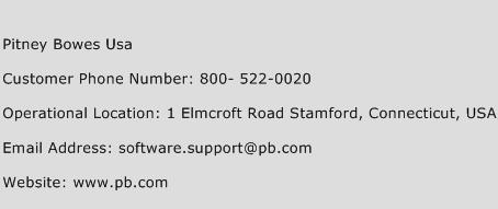 Pitney Bowes Usa Phone Number Customer Service