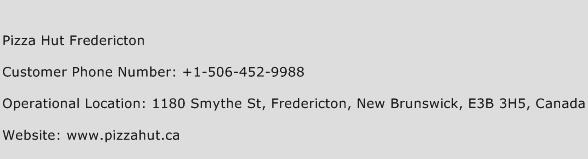 Pizza Hut Fredericton Phone Number Customer Service
