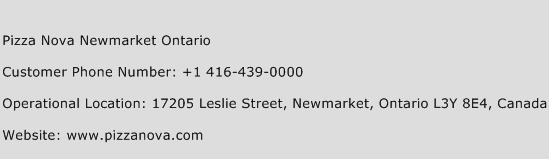 Pizza Nova Newmarket Ontario Phone Number Customer Service
