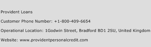 Provident Loans Phone Number Customer Service