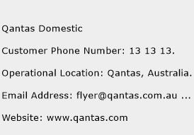Qantas Domestic Phone Number Customer Service