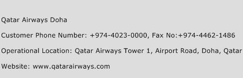 Qatar Airways Doha Phone Number Customer Service