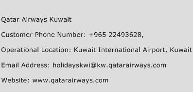 Qatar Airways Kuwait Phone Number Customer Service