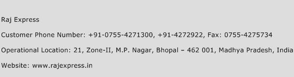 Raj Express Phone Number Customer Service