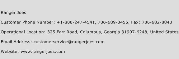 Ranger Joes Phone Number Customer Service