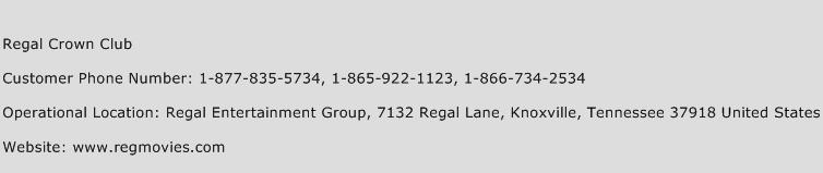 Regal Crown Club Phone Number Customer Service