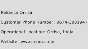 Reliance Orrisa Phone Number Customer Service