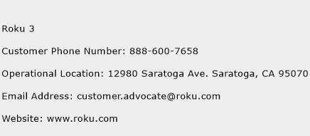 Roku 3 Phone Number Customer Service