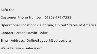 Safe CU Phone Number Customer Service