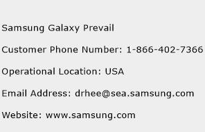 Samsung Galaxy Prevail Phone Number Customer Service