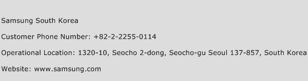 Samsung South Korea Phone Number Customer Service