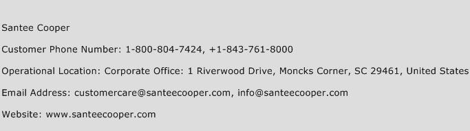 Santee Cooper Phone Number Customer Service