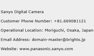 Sanyo Digital Camera Phone Number Customer Service