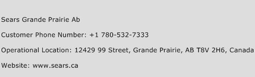 Sears Grande Prairie Ab Phone Number Customer Service