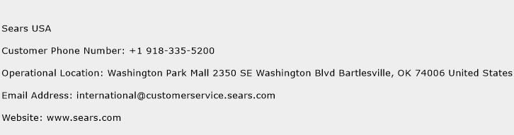 Sears USA Phone Number Customer Service