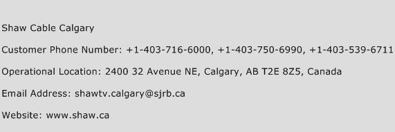 Shaw Cable Calgary Phone Number Customer Service