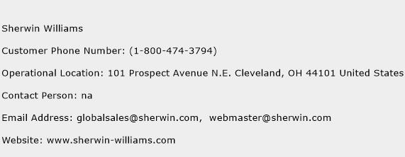 Sherwin Williams Phone Number Customer Service