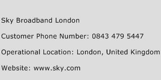 Sky Broadband London Phone Number Customer Service