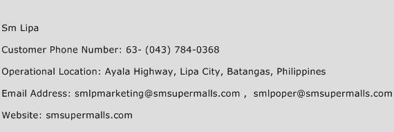 Sm Lipa Phone Number Customer Service