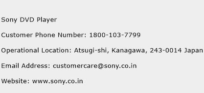 Sony DVD Player Phone Number Customer Service