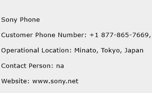 Sony Phone Phone Number Customer Service