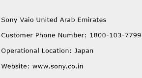 Sony Vaio United Arab Emirates Phone Number Customer Service