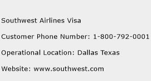 Southwest Airlines Visa Phone Number Customer Service